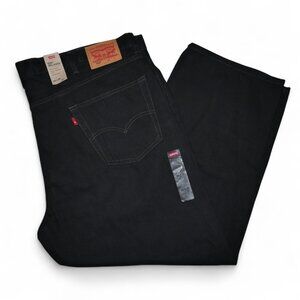 Levis 550 Relaxed Fit Denim Jeans Men's Size 50x29 Solid Black NWT